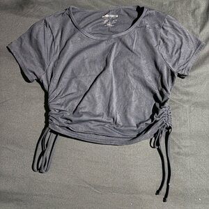 Fashion Nova Charcoal Drawstring Tee